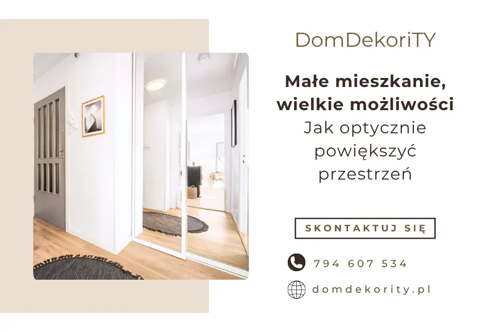 Małe mieszkanie, wielkie możliwości – jak optycznie powiększyć przestrzeń